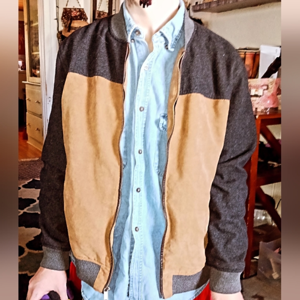 TASSO ELBA SUEDE BOMBER JACKET TASSO ELBA BOMBER JACKET TASSO ELBA BOMBER JACKET